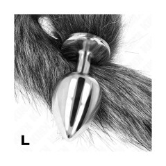 Plug Anal con Cola Sintética Talla L – KINK | Juguete Fetish
