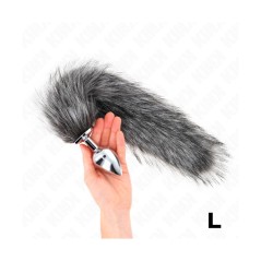 Plug Anal con Cola Sintética Talla L – KINK | Juguete Fetish