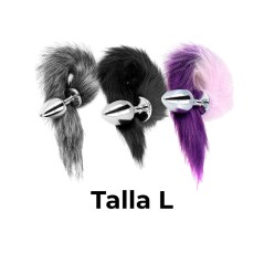 Plug Anal con Cola Sintética Talla L – KINK | Juguete Fetish