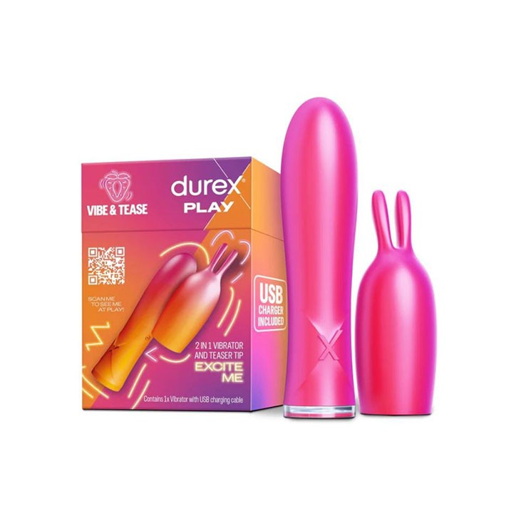 Durex Set Vibe & Tease | Conejito vibrador 2 en 1 Durex Set Vibe & Tease | Conejito vibrador 2 en 1