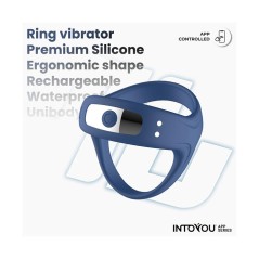 Anillo vibrador con app Rank azul | Juguetes sexuales para parejas