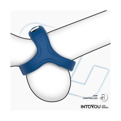 Anillo vibrador con app Rank azul | Juguetes sexuales para parejas