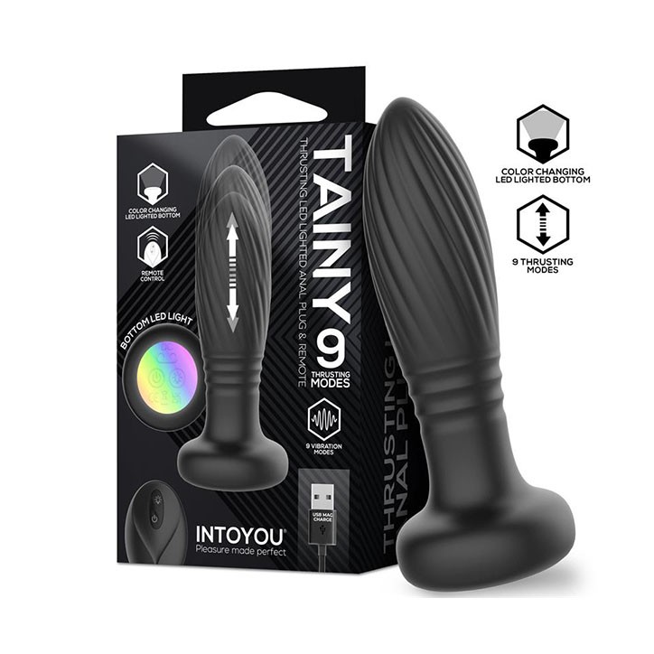 Tainy Plug Anal con Thrusting, Vibración y LED | MeproBocas