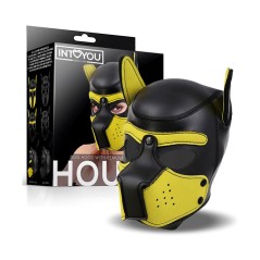 Máscara de Perro BDSM Hound de Neopreno con Hocico Extraíble