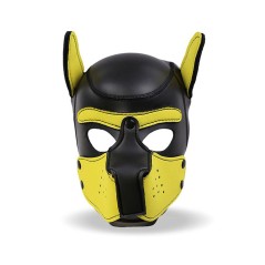 Máscara de Perro BDSM Hound de Neopreno con Hocico Extraíble