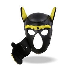 Máscara de Perro BDSM Hound de Neopreno con Hocico Extraíble