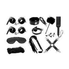 Set Bondage BDSM Completo 11 Piezas Negro de Intoyou BDSM line