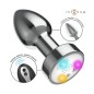Plug Anal de Metal con Vibración, Mando y luces LED