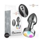 Plug Anal de Metal con Vibración, Mando y luces LED