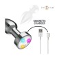 Plug Anal de Metal con Vibración, Mando y luces LED