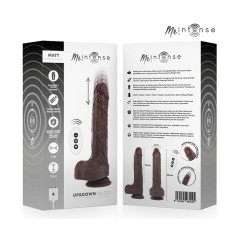 Dildo realista con vibración y empuje automático MR Intense | Matt
