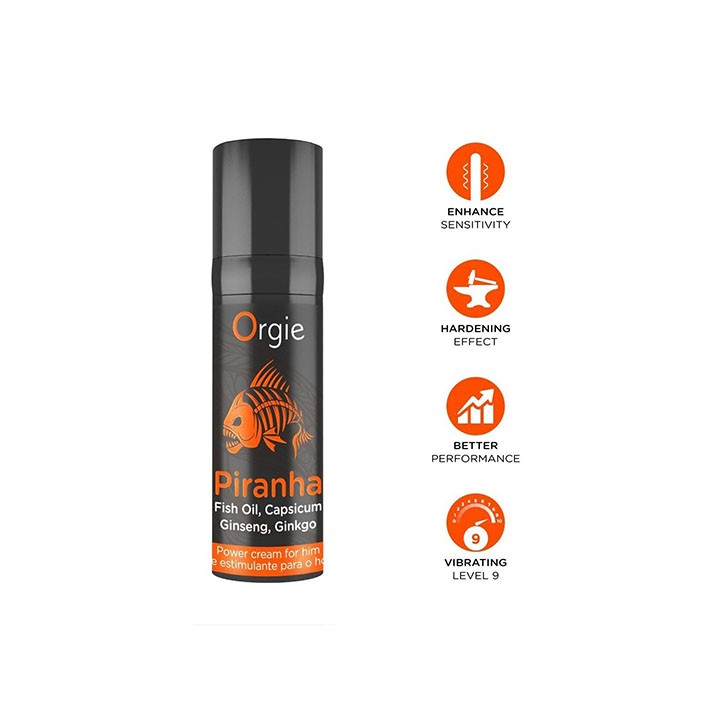 Orgie Piranha Power Cream 15 ml | Crema Estimulante Masculina