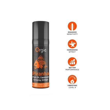 Orgie Piranha Power Cream 15 ml | Crema Estimulante Masculina